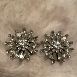 Gorgeous Vintage Rhinestone clip on earrings